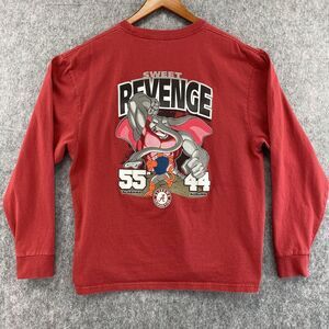 Alabama Crimson Tide Shirt Mens L Red Sweet Revenge Auburn 55-44 College L/S Tee